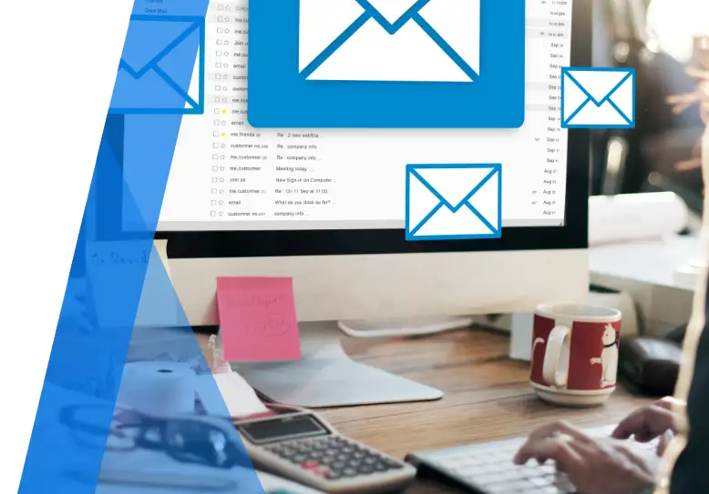 Correspondence management dashboard showing message threads and communication status